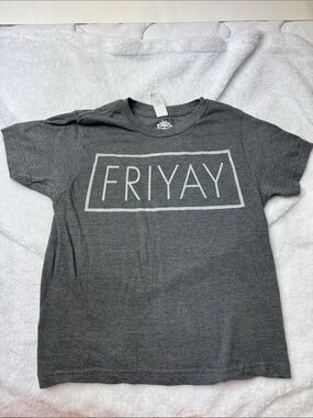 Fifth Sun Kids' Charcoal Gray "FRIYAY" Graphic Tee